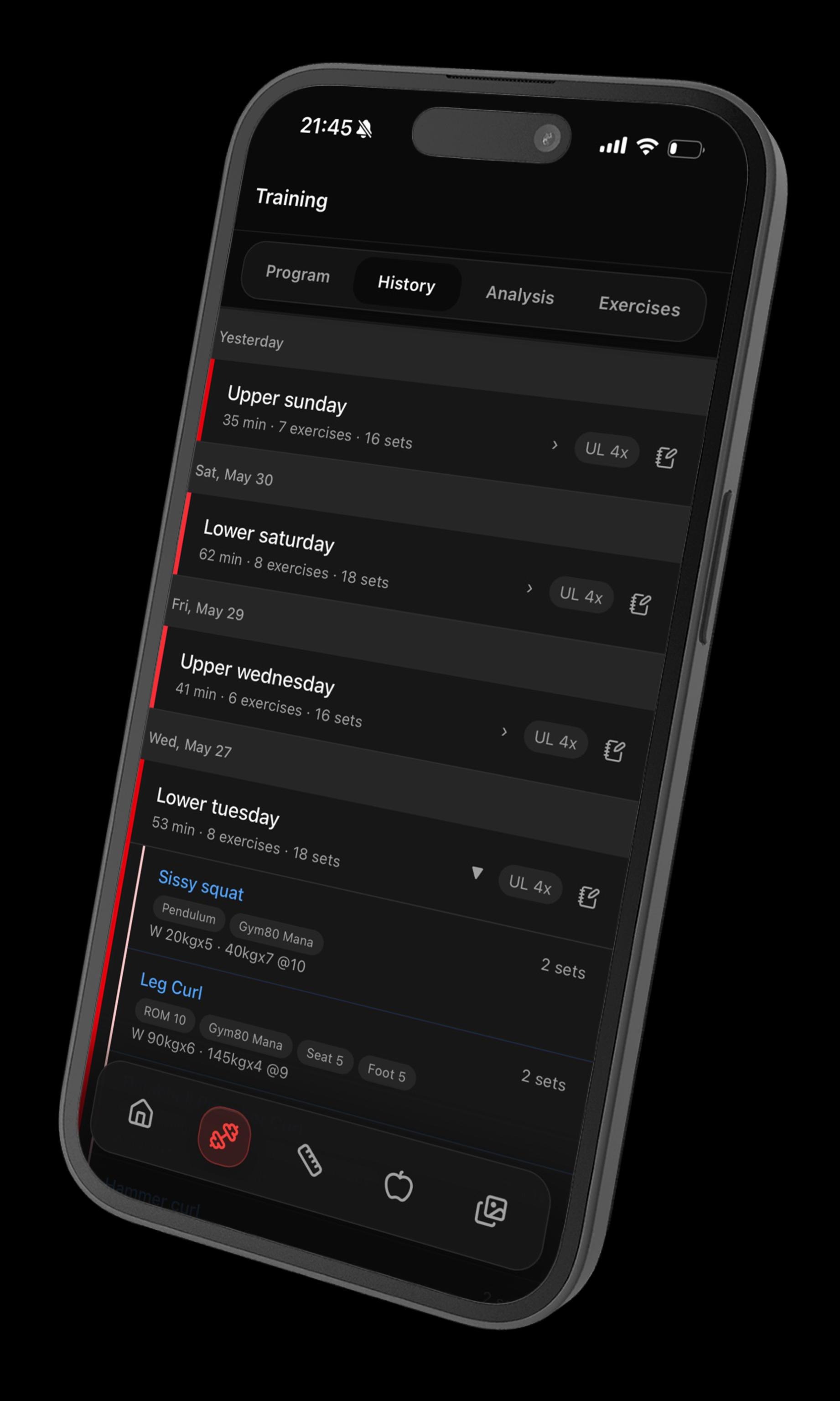 Training history in Ultrack